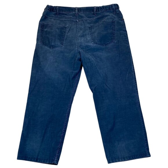 Lands End Mens Pants Size 40x25 Corduroy Straight Casual Traditional Fit Blue Y2 - Picture 2 of 12